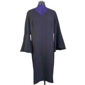 Belle by Kim Gravel Black Flare Sleeve Dress